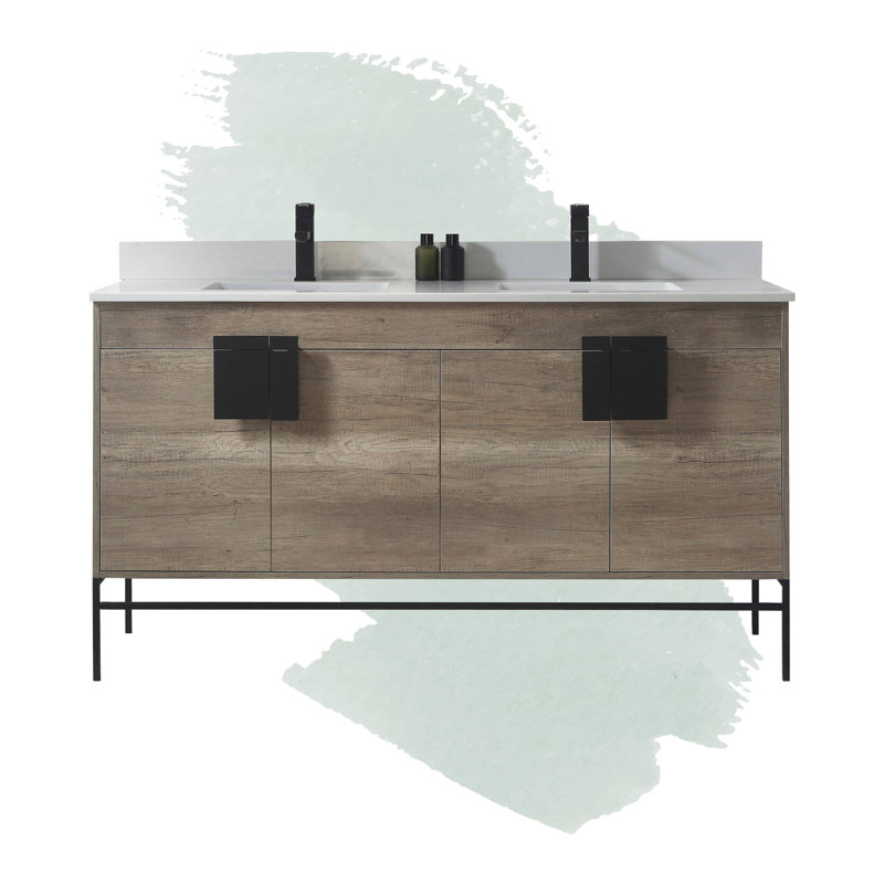 Foundstone Lee 60" Double Bathroom Vanity Set Wayfair